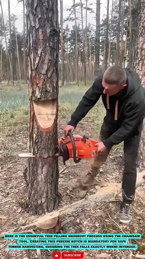 Chainsaw Tool: Precise Tree Felling Undercut Technique