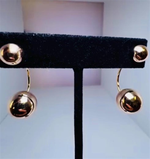 Unique. Elegant. Ball Earrings. Two in One - Etsy