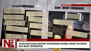 Napulo ka sachets nga adunay sulod sa gituohang shabu ang napalit ug nasignit sa mga pulis nga miyembro sa San Pedro Police Station 2 nga naglusad og drug buy bust operation pasado alas 11:00 kagabii, Agosto 21, 2025 sa Lakandula Street, Jerome Extension, Barangay R. Castillo Agdao, Davao City. | Newsline Philippines