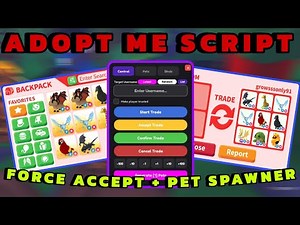 [NEW] Adopt Me Script | Force Accept Trade, Freeze Trade, Fake Trade, Trade Scam | Pastebin Script!