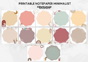 Printable Notepaper Bohemian 9x9 Cm - Etsy