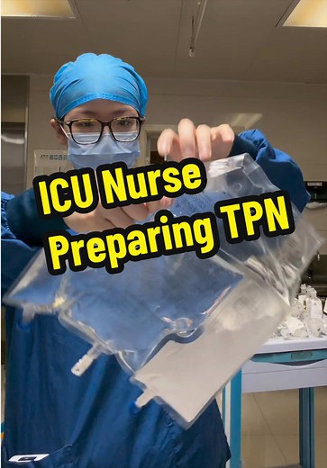 Immersive experience of ICU nurses preparing TPN bag is really stress-relieving. Have you ever seen how TPN is prepared in the ICU?#icu #nurse #TPN #medicine #ampoules