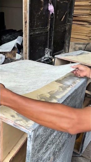 preparation of fiberglass layer for plywood resin material #tutorial #woodworking #speakerbox