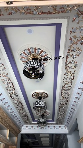 entrance lobby ceiling design 📞03066108787 #spanishceilingdesign #ceilingshop #classicluxurybedroomceiling #ceilingtrend