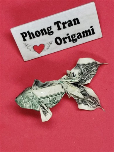 Dollar origami goldfish — how to fold a dollar bill