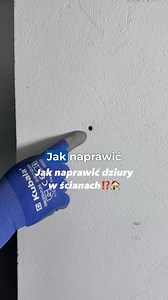 Jak naprawić dziury w ścianach⁉️🏠Każdy zna ten problem – wykręcasz kołek albo haczyk i zostaje brzydka dziura 😬 Ale spokojnie, to da się szybko ogarnąć i ściana będzie jak nowa! Zobacz, jak zrobić to krok po kroku 👇1️⃣ 🧹 Usuń pył ze środkaWydmuchaj, odkurz, albo użyj sprężarki – ważne, żeby w otworze nie został żaden kurz.2️⃣ 💧 Zagruntuj lub zwilż wodąGrunt lub woda zlepia resztki pyłu i przygotowuje dziurę pod masę naprawczą.3️⃣ 🛠 Wypełnij masą konstrukcyjnąNabierz nieco więcej materiału 