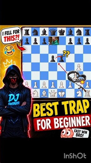 best trap for beginner in easy way # #chess #chesstrainer #chess