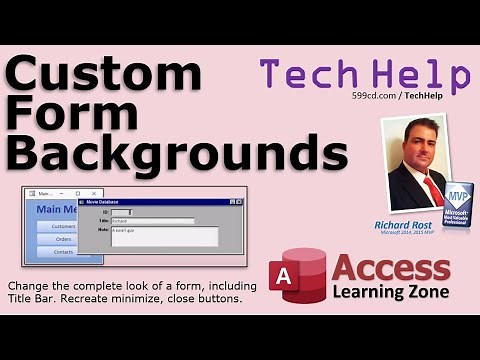 Custom Form Backgrounds in Microsoft Access - Change Titlebar Color and More!