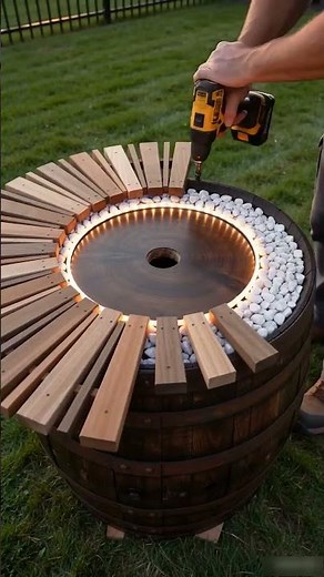 Watch a Rusty Rim Transform Into an Amazing Fire Pit! 🔥
