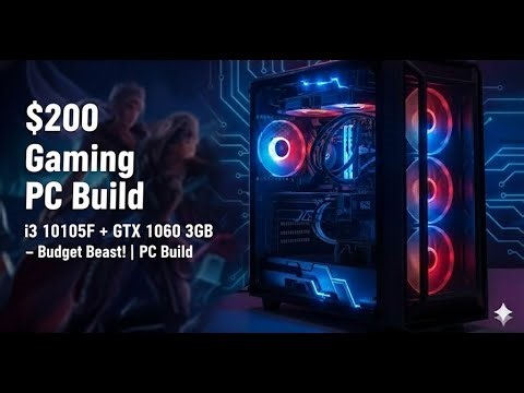 $200 Gaming PC Build | i3 10105F + GTX 1060 3GB – Budget Beast! | PC Build