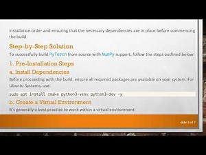 How to Build PyTorch from Source with NumPy Support