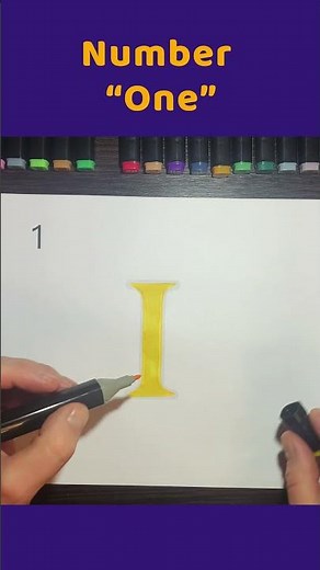 The Roman number "1" | Draw numbers, children learn, numbers, draw, 1234, schooling | song 1-100