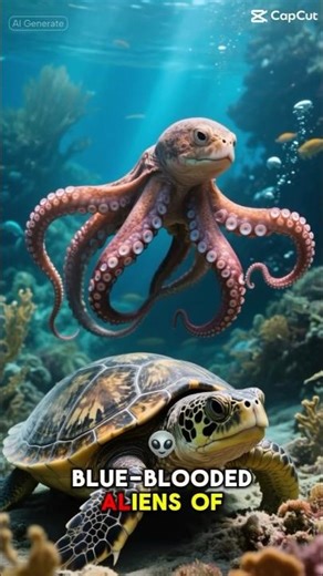 Octopus Has 3 Hearts & Sea Turtles Live Long 😲 | Ocean Facts #shorts