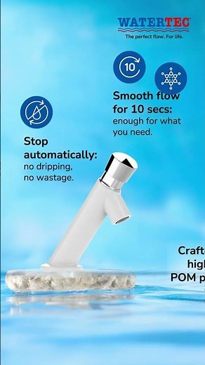 Press Once, Save Water Every Time | Watertec Pressmatic Taps