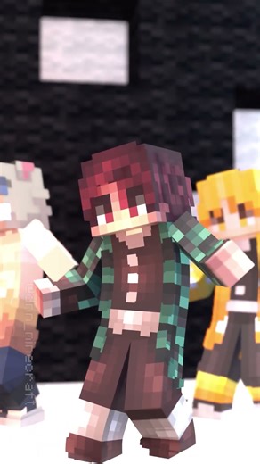 Lights Out Dance but Demon Slayer | Minecraft Dance #minecraft #dance #animation