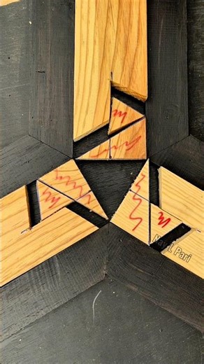 An easy trick for measuring three corners of a wooden into one #woodworking #woodscraft #wood #diy