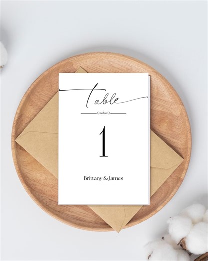 Elegant Wedding Table Numbers Template, Canva Editable (digital Download) - Etsy