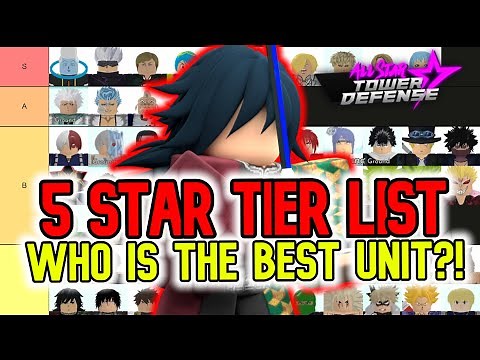 5 STAR TIER LIST! Who is the Best 5 Star Unit in All Star Tower Defense?
