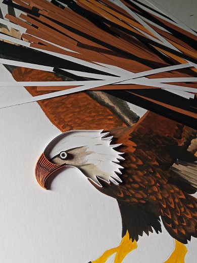 Stunning Paper Quilling Art of an Eagle