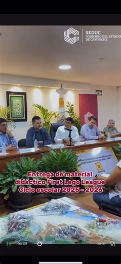 Entrega de material didáctico del programa First Lego League para el ciclo escolar 2026-2027. #GobiernoDeTodos | SEDUC Cam