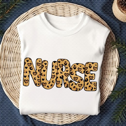 Leopard Nurse PNG: Nurse Shirt Design (digital Download) - Etsy
