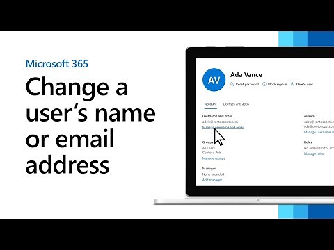Change a user's name or email address