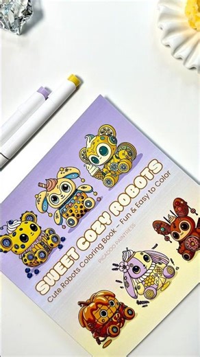 Sweet Cozy Robots Coloring Book | Cute & Relaxing Art
