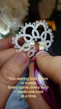 How I Make Lace Earrings by Hand | Tatting Processtatting