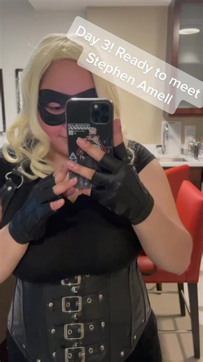 Simple Black Canary cosplay for the AM! #blackcanary #arrow #galaxycon2021 #raleighnc #cosplay