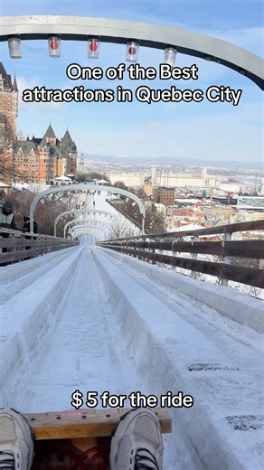Toboggan slide at Terrasse Dufferin Old Town Quebec City | Best Destinations To Travel