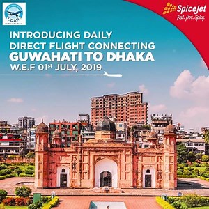 For the first time ever, SpiceJet is delighted to introduce a daily direct flight between Guwahati & Dhaka under the International Air Connectivity Scheme (IACS) of the UDAN initiative, starting July 1st 2019. Head to www.spicejet.com or download the SpiceJet app, to book your tickets today! #SpiceJet | FlySpiceJet