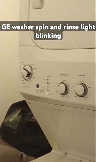 GE washer Rinse and spin lights blinking on green lights blinking