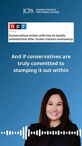 JCPA CEO Amy Spitalnick on NPR Politics: We appreciate the conservatives speaking out against Fuentes — but they must also call it out wherever it exists, even when it comes from the White House. | Jewish Council for Public Affairs