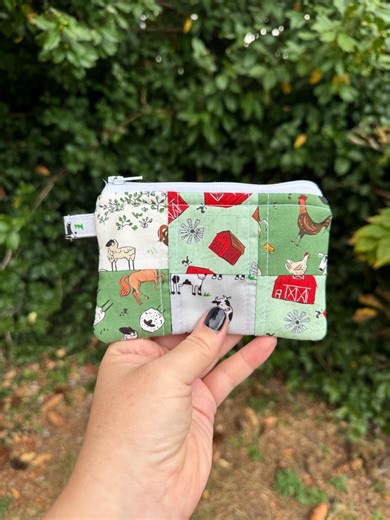 Farm Theme Patchwork Quilted Wallet - Etsy