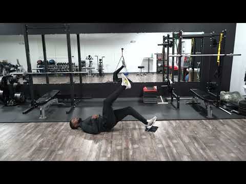 Single Leg Bridge Hold with Slides