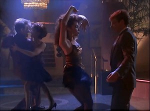 Steve Martin teaches Rick Moranis how to dance the Merengue, who in turn shows off his moves to Joan Cusack. From the 1990 comedy "My Blue Heaven".