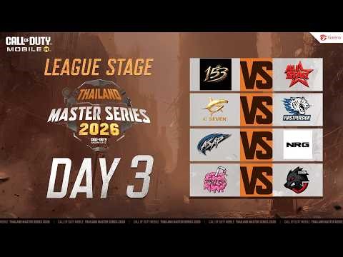 🔴LIVE: CODM: Thailand Master Series 2026 - League Stage DAY 3