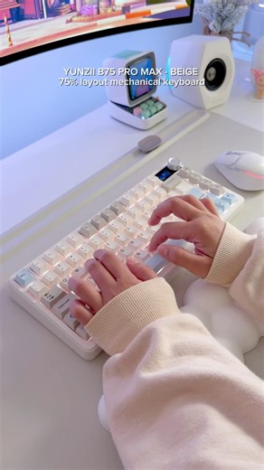 YUNZII B75 PRO MAX - mechanical keyboard with knob + TFT screen ⌨️✨#keebs #YUNZIIB75PROMAX #YUNZII