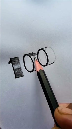 Century number illusion art#drawing#drawingtechniques#art