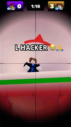Went up against a hacker in a kids game 😭🙏 #roblox #shorts #rivals