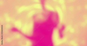 The pink lady - a woman is dancing in front of an abstract background