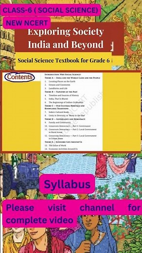 Exploring Society India and Beyond | Class 6 |Social Science |New Ncert | Syllabus #class6newncerts