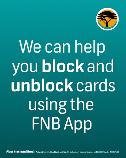 Did your wallet get stolen 🤯? Protect yourself by blocking your cards immediately on the FNB App by following these quick and easy steps. Learn more: https://bit.ly/3wfnWTC #FNBsafe 🔐 | FNB