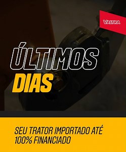 Sabe aquela oportunidade de levar pro campo um Valtra importado que você estava esperando? Ela acaba de acontecer com a ajuda do AGCO Finance. Aproveite os últimos dias pra garantir taxas superespeciais e o seu trator até 100% financiado. É só até a próxima sexta-feira (21/08), combinado? Acesse e saiba mais: https://bit.ly/33WYqHX | Valtra