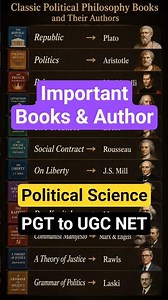Political Science Important Books & Authors | Plato to Laski | PGT ugc net political science