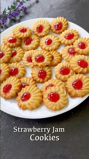 These jam cookies are actually so easy #baking #recipe #cookies #shorts