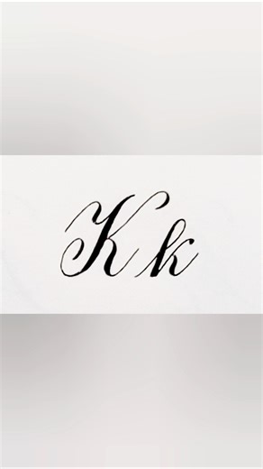 Letter K in calligraphy ✒️ #calligraphy #lettering #handlettering