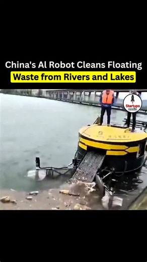 startupsmedia on Instagram: "China has created a smart and flexible AI water cleaning robot that removes floating garbage from rivers, lakes, reservoirs, parks, and coastal areas. It works autonomously, reducing the need for manual cleaning. Along with this, PKU Pioneer promotes environmental protection through VPSA and PSA oxygen generation systems. These provide up to 93% oxygen for wastewater treatment and waste incineration, making sewage disposal more effective, improving burning efficiency