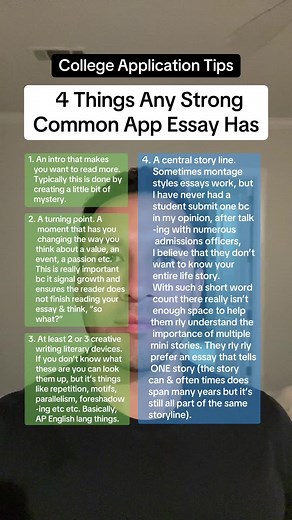 College application tips for the common app essay . . . . . . . #collegeapps #commonapp #collegeadmissions #college
