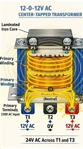 🤖Transformer works only on alternating current (AC), not on direct current (DC) 🔠👽